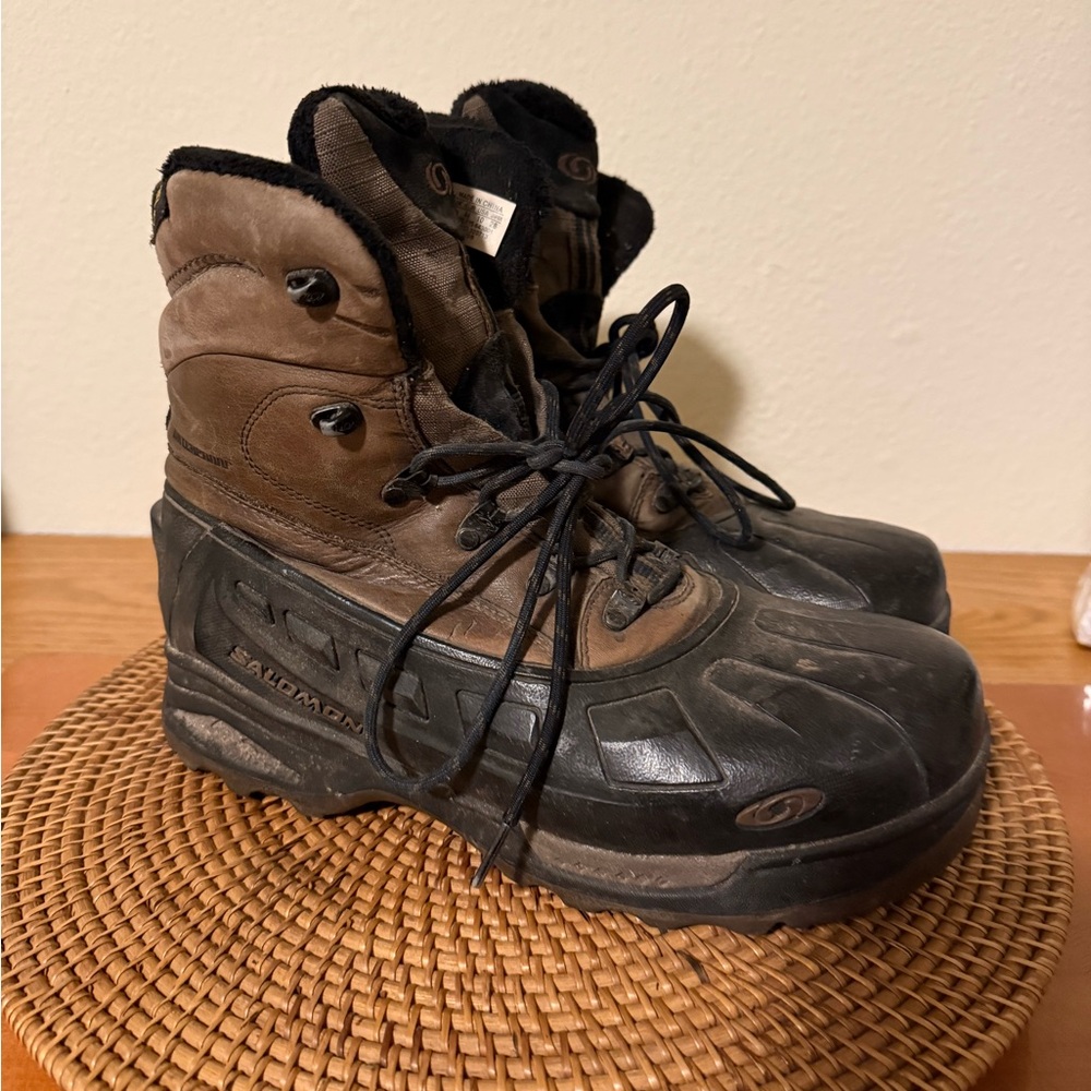 Salomon Brown and Black Winter Hiking Boots Waterproof